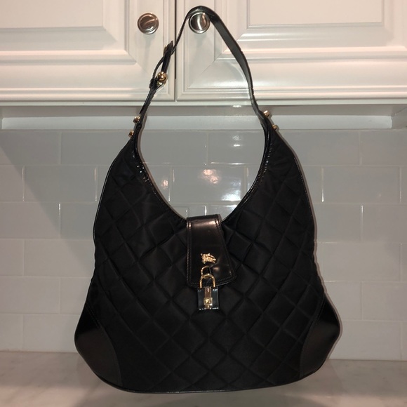 Burberry Handbags - Burberry Brooke Quilted Nylon Hobo Shoulder Bag